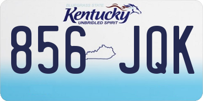 KY license plate 856JQK