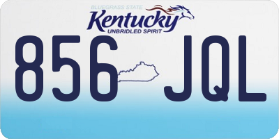 KY license plate 856JQL