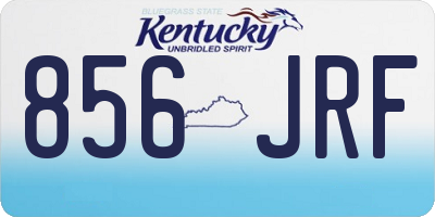 KY license plate 856JRF