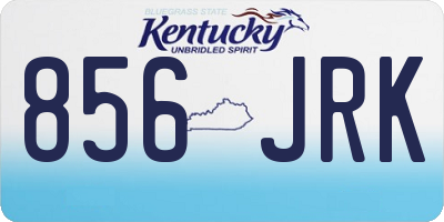 KY license plate 856JRK