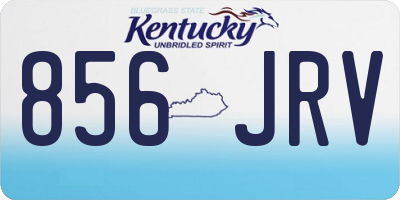 KY license plate 856JRV