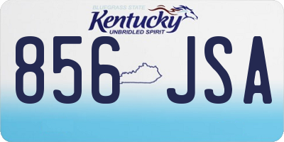 KY license plate 856JSA
