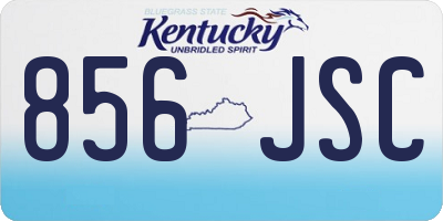 KY license plate 856JSC