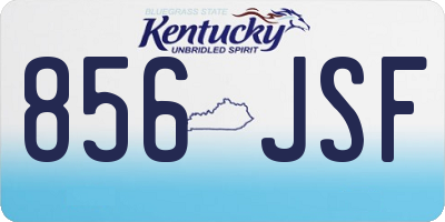 KY license plate 856JSF