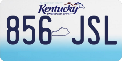 KY license plate 856JSL