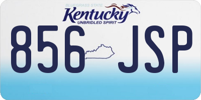 KY license plate 856JSP