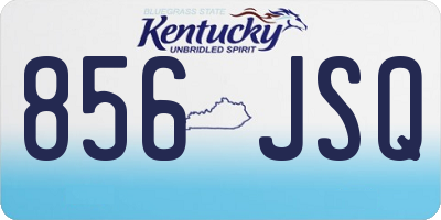 KY license plate 856JSQ