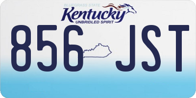 KY license plate 856JST