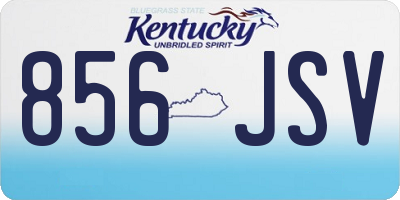 KY license plate 856JSV