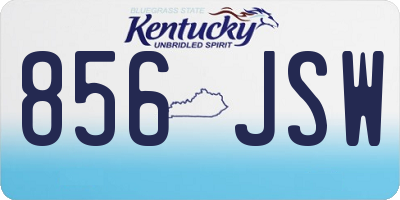 KY license plate 856JSW