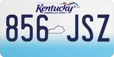 KY license plate 856JSZ