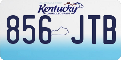 KY license plate 856JTB