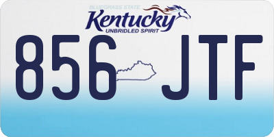 KY license plate 856JTF