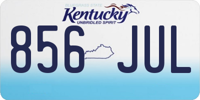 KY license plate 856JUL