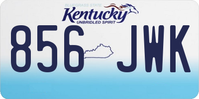 KY license plate 856JWK