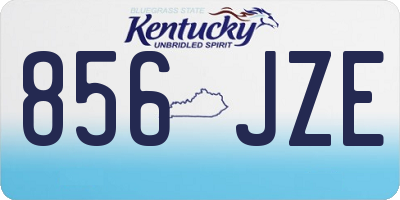 KY license plate 856JZE