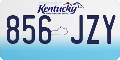 KY license plate 856JZY