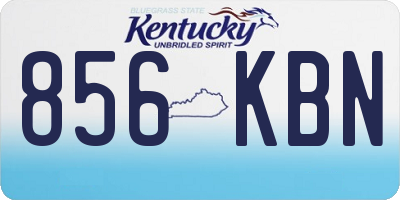 KY license plate 856KBN