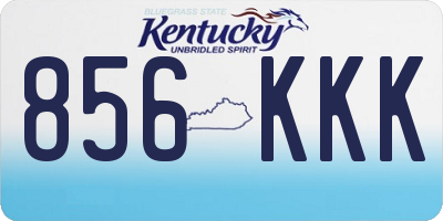 KY license plate 856KKK