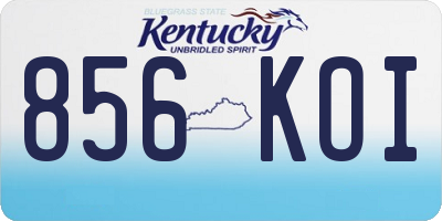KY license plate 856KOI