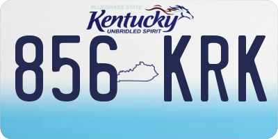 KY license plate 856KRK