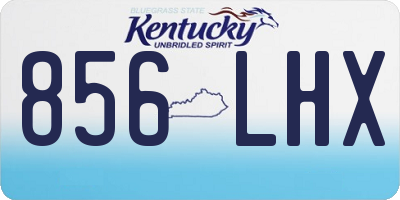 KY license plate 856LHX