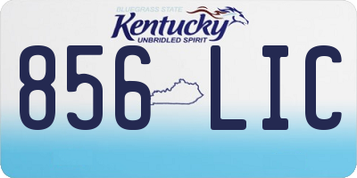 KY license plate 856LIC