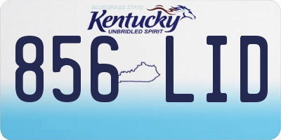 KY license plate 856LID