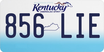 KY license plate 856LIE