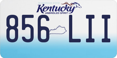 KY license plate 856LII