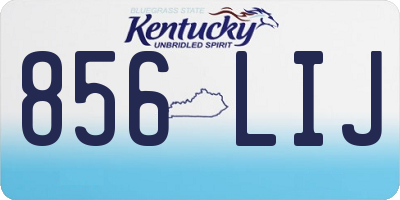 KY license plate 856LIJ