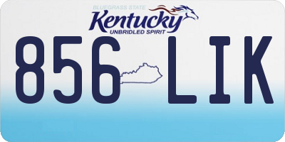 KY license plate 856LIK