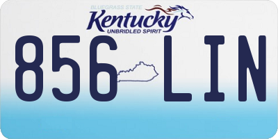 KY license plate 856LIN