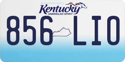 KY license plate 856LIO