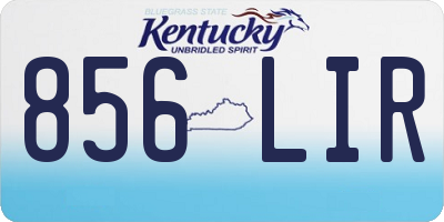 KY license plate 856LIR