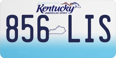 KY license plate 856LIS