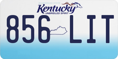 KY license plate 856LIT