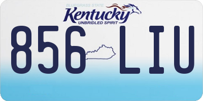 KY license plate 856LIU