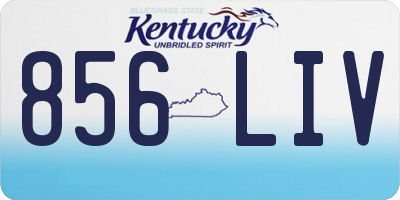 KY license plate 856LIV