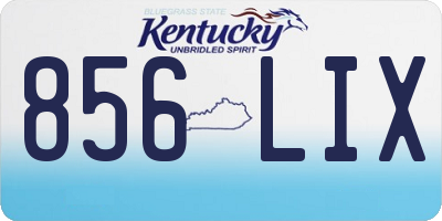 KY license plate 856LIX
