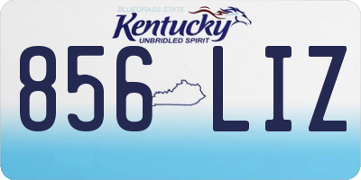 KY license plate 856LIZ