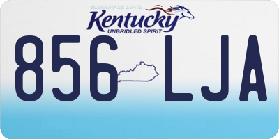 KY license plate 856LJA