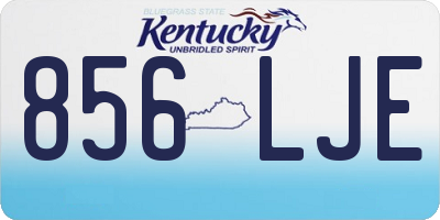 KY license plate 856LJE