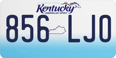 KY license plate 856LJO