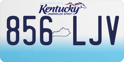 KY license plate 856LJV