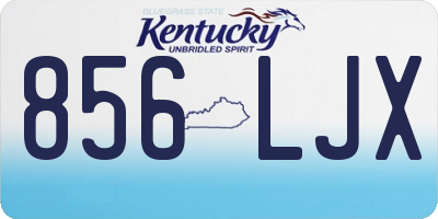 KY license plate 856LJX