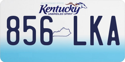 KY license plate 856LKA