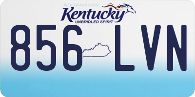 KY license plate 856LVN