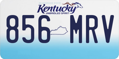 KY license plate 856MRV
