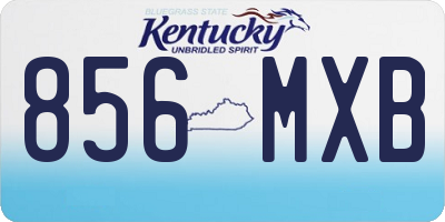 KY license plate 856MXB